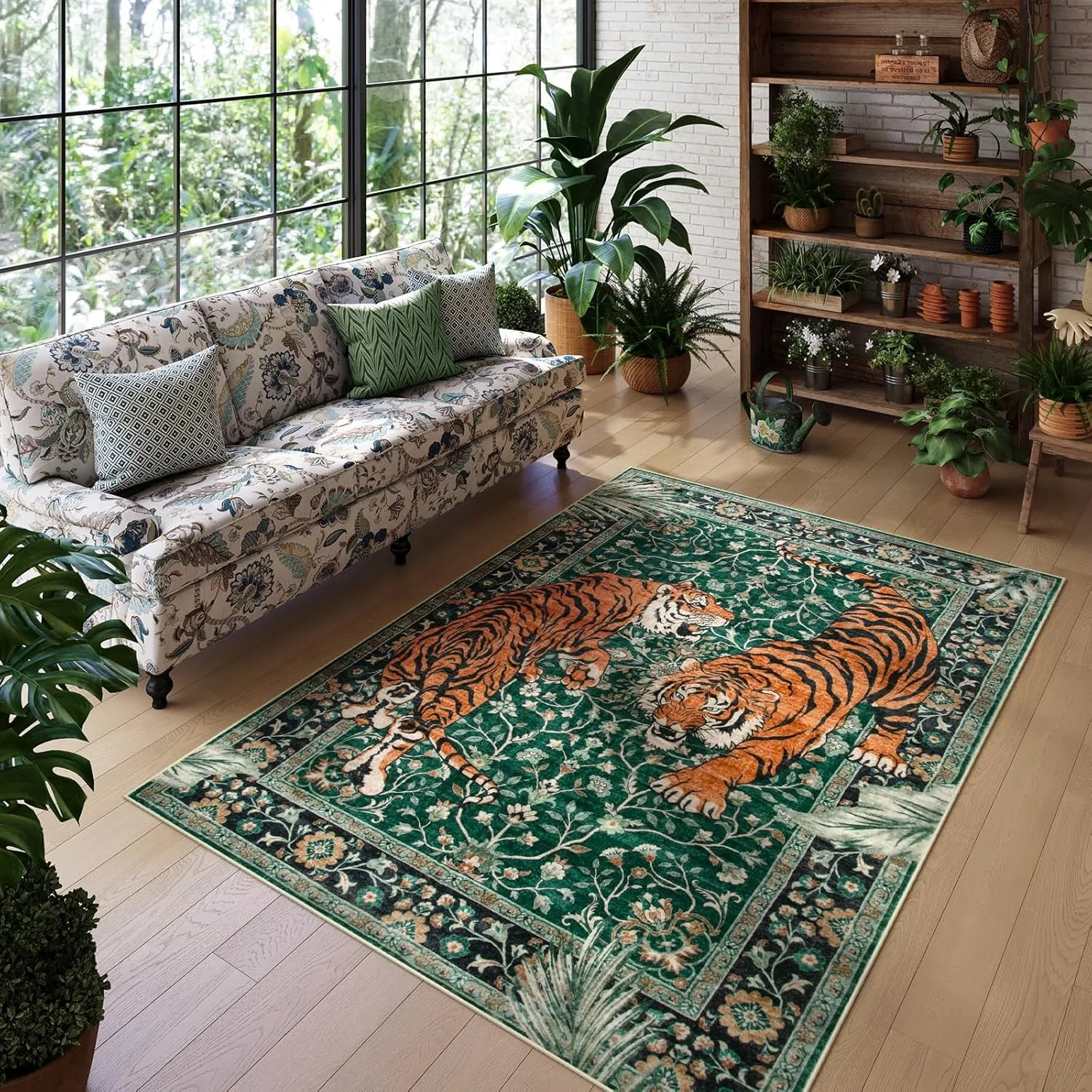 Coffee Equipment At Home - Jungle Tiger Rug for Living Room