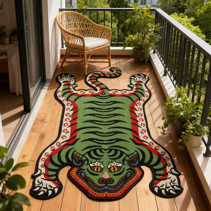 VIKAMA Tiger Pattern Rug Non-s - Coffee Equipment At Home のレビューと価格