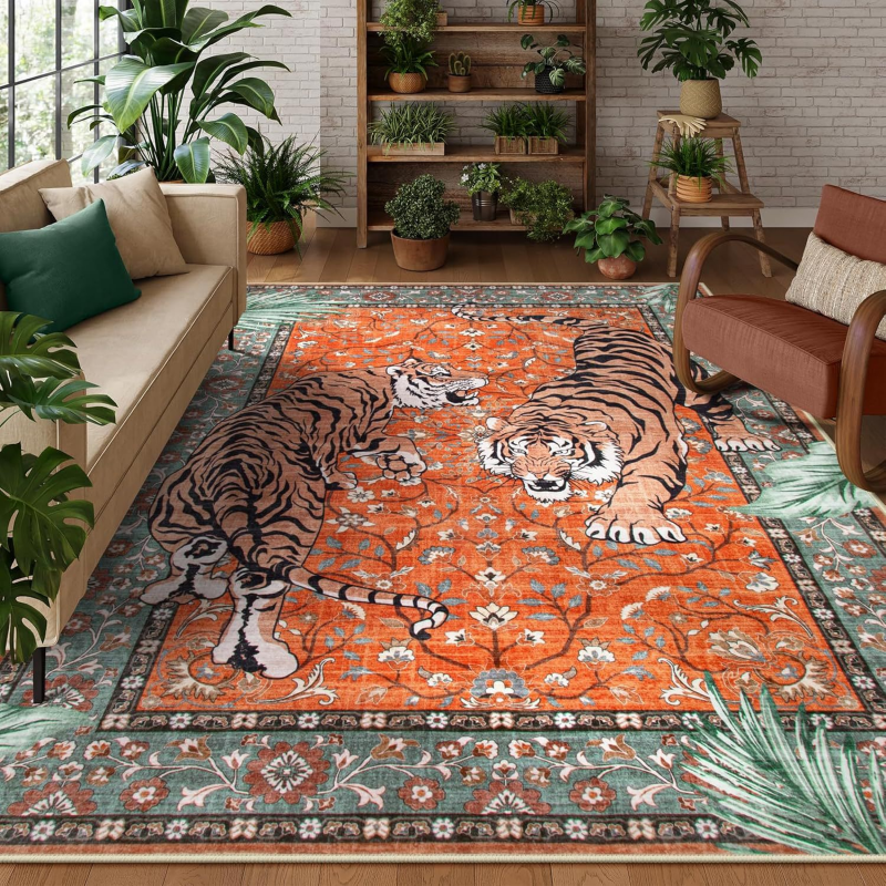 VIKAMA Boho Tiger Pattern Area - Coffee Equipment At Home のレビューと価格