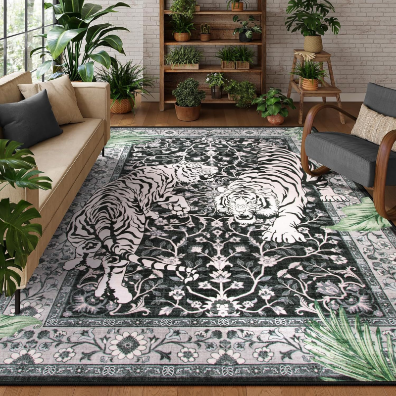 VIKAMA Boho Tiger Pattern Area - Coffee Equipment At Home のレビューと価格