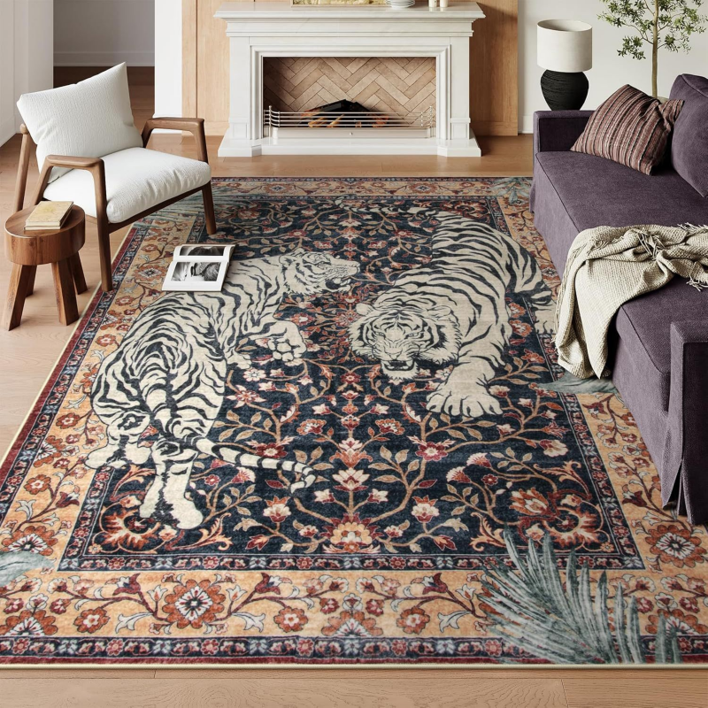 VIKAMA Boho Tiger Pattern Area - Coffee Equipment At Home のレビューと価格