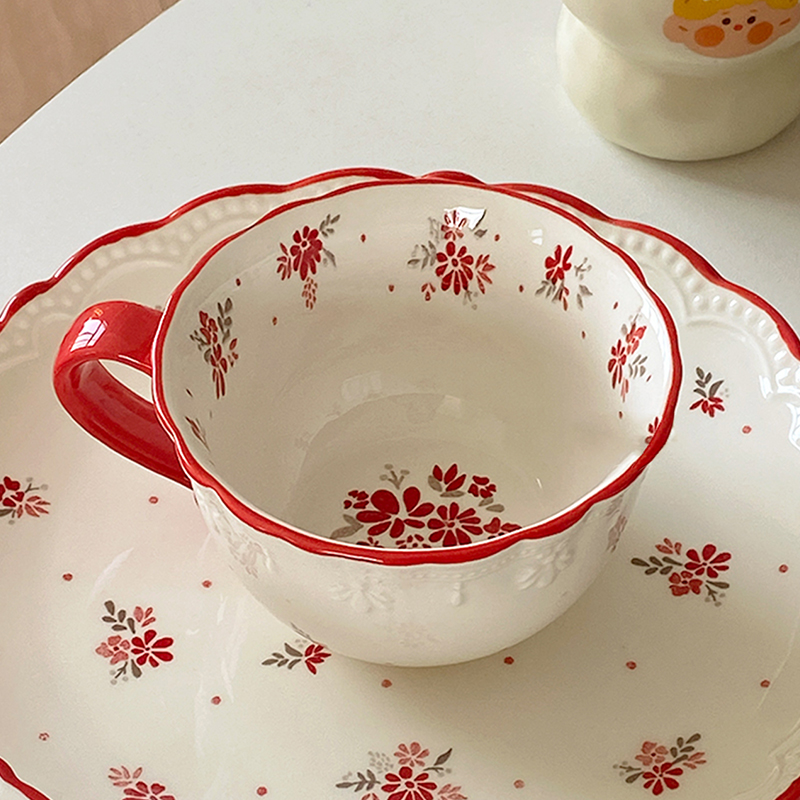 Vintage red floral underglaze  - Vintage Coffee Equipment のレビューと価格
