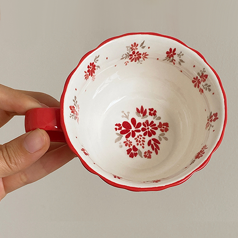 Vintage red floral underglaze  - Vintage Coffee Equipment のレビューと価格