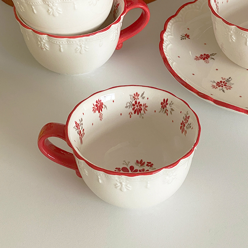 Vintage red floral underglaze  - Vintage Coffee Equipment のレビューと価格