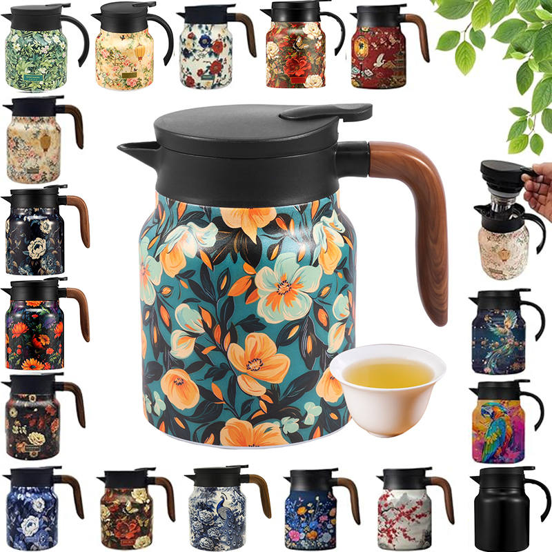 Vintage Floral Tea Thermos Sta - Vintage Coffee Equipment のレビューと価格