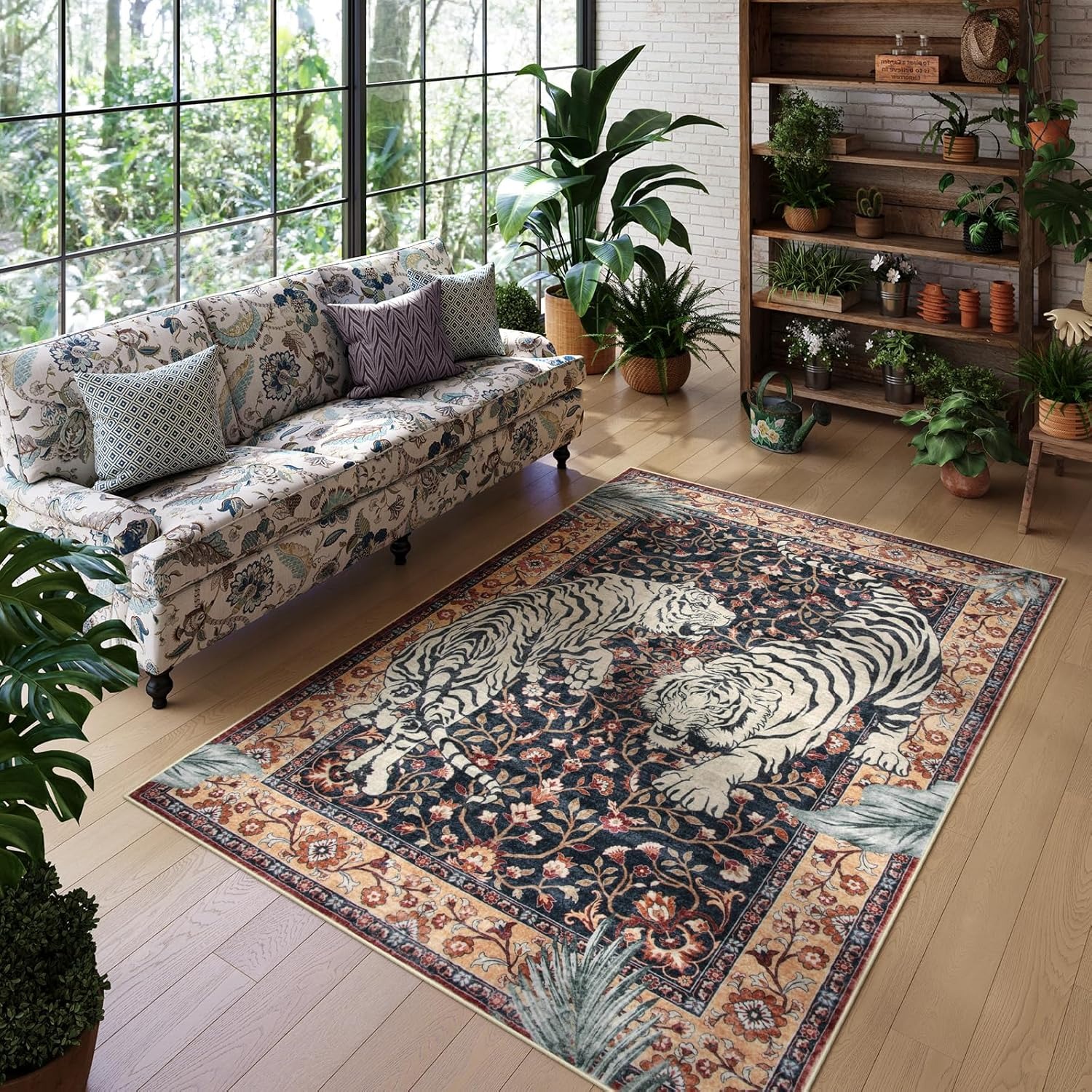 Jungle Tiger Rug for Living Ro - Coffee Equipment At Home のレビューと価格
