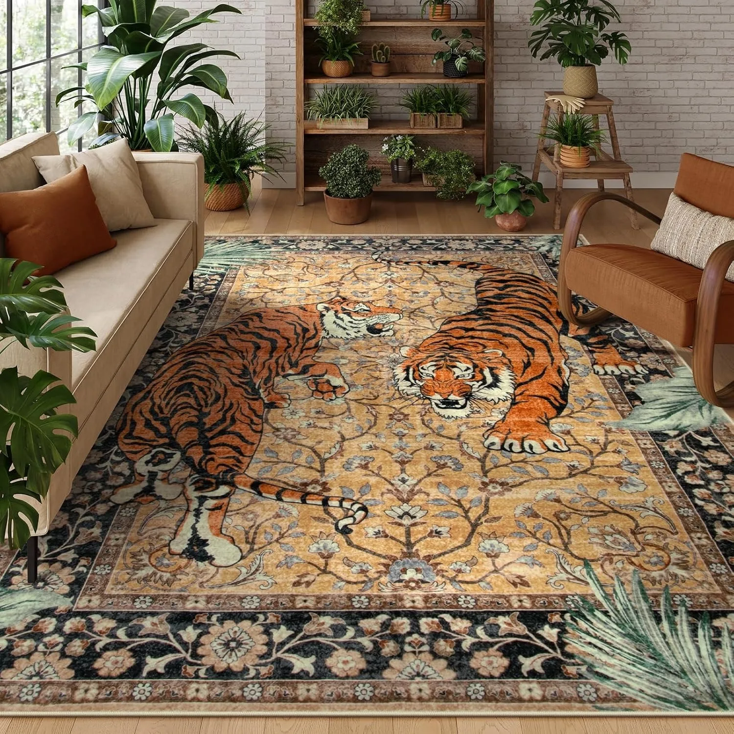 Jungle Tiger Rug for Living Ro - Coffee Equipment At Home のレビューと価格